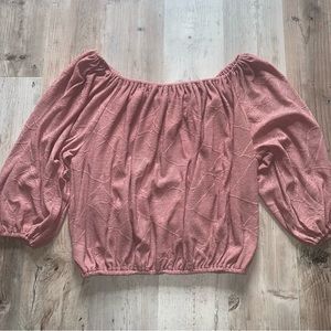 Pink Lily Off the Shoulder Top